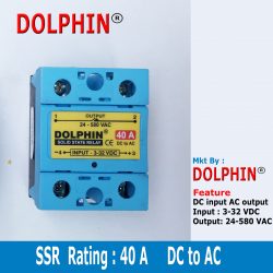 Solid State Relay SSR  Rating : 40 A  DC input AC Output