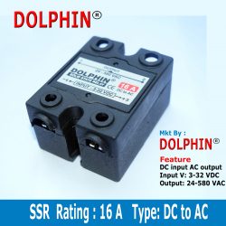 Solid State Relay SSR  Rating : 16 A  DC input AC Output